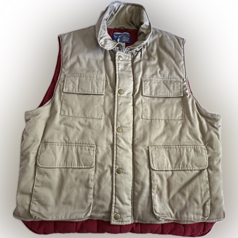 Vintage Haband’s Stag Hill Tan Quilted Insulated Hunting Outdoors Vest L